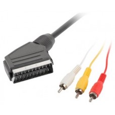 CABLE EUROCONECTOR LANBERG MACHO/3X RCA MACHO 1.8M en Huesoi