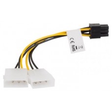 CABLE LANBERG ALIMENTACION MOLEX 2X MACHO A HEMBRA BTX 6 PIN PSU 15 CM en Huesoi