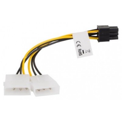 CABLE LANBERG ALIMENTACION MOLEX 2X MACHO A HEMBRA BTX 6 PIN PSU 15 CM en Huesoi