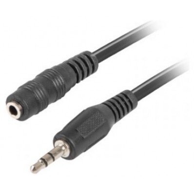 CABLE LANBERG ESTEREO JACK 3.5 MM MACHO A JACK 3.5 MM HEMBRA NEGRO 1.5 M en Huesoi