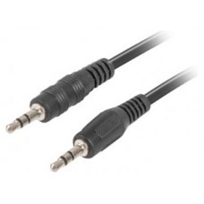 CABLE ESTEREO LANBERG JACK 3.5MM MACHO/JACK 3.5MM MACHO 1.2M NEGRO en Huesoi