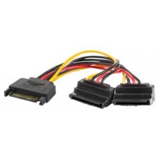 CABLE ALIMENTACION LANBERG SATA MACHO/2X SATA HEMBRA 15CM en Huesoi