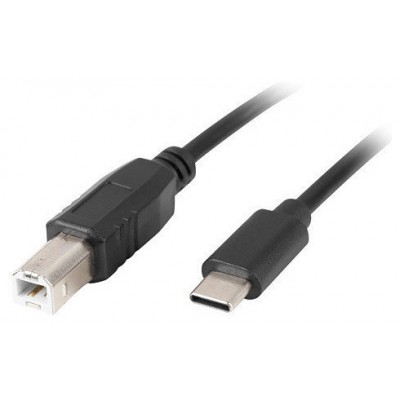 CABLE USB LANBERG USB-C M A USB-B M 2.0 1.8M FERRITA NEGRO en Huesoi