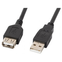 CABLE ALARGADOR LANBERG USB 2.0 MACHO HEMBRA 3M NEGRO en Huesoi