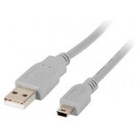 CABLE USB LANBERG 2.0 MACHO/MINI USB MACHO 1.8M GRIS en Huesoi