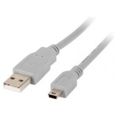 CABLE USB LANBERG 2.0 MACHO/MINI USB MACHO 1.8M GRIS en Huesoi