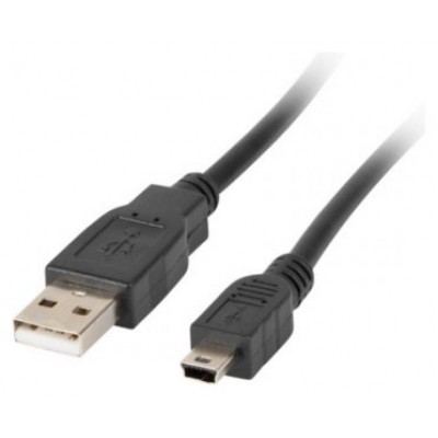 CABLE USB LANBERG 2.0 MACHO/MINI USB MACHO FERRITA 1.8M NEGRO en Huesoi