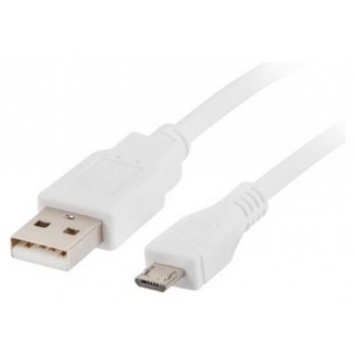 CABLE USB LANBERG 2.0 MACHO/MICRO USB MACHO 1M BLANCO en Huesoi
