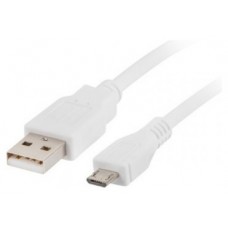 CABLE USB LANBERG 2.0 MACHO/MICRO USB MACHO 1.8M BLANCO en Huesoi