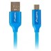 CABLE USB LANBERG 2.0 MACHO/MICRO USB MACHO QUICK CHARGE 3.0 1M AZUL en Huesoi