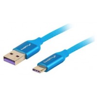 CABLE USB LANBERG 2.0 MACHO/USB C MACHO 5A 1M AZUL en Huesoi