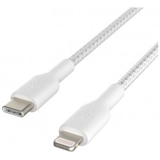 CABLE BELKIN CAA004BT1MWH USB-C A LIGHTNING TRENZADO en Huesoi