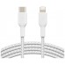 CABLE BELKIN CAA004BT1MWH USB-C A LIGHTNING TRENZADO en Huesoi