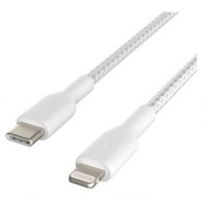 CABLE BELKIN CAA004BT2MWH USB-C A LIGHTINING TRENZADO en Huesoi
