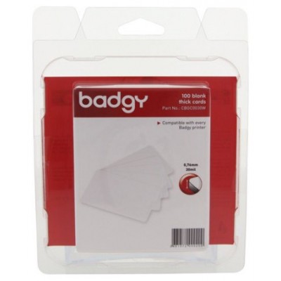 PACK 100 TARTEJAS PVC BADGY CBGC0030W (Espera 4 dias) en Huesoi