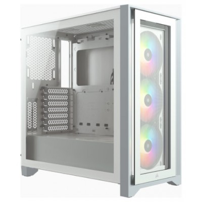 CAJA CORSAIR ICUE 4000X RGB TEMPERED GLASS BLANCA CC-9011205-WW (Espera 4 dias) en Huesoi