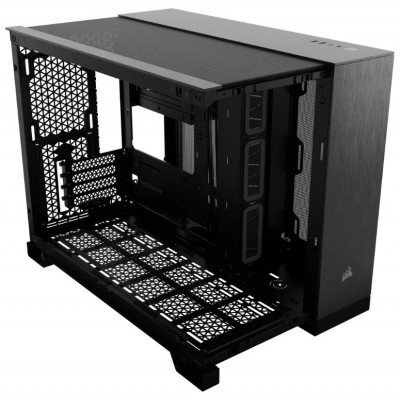 CAJA MICROATX 2500X TG BLACK/OBSIDIAN ALUMINUM CORSAIR (Espera 4 dias) en Huesoi