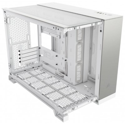 CAJA MICROATX 2500X TG WHITE/SATIN GRAY ALUMINUM CORSAIR (Espera 4 dias) en Huesoi