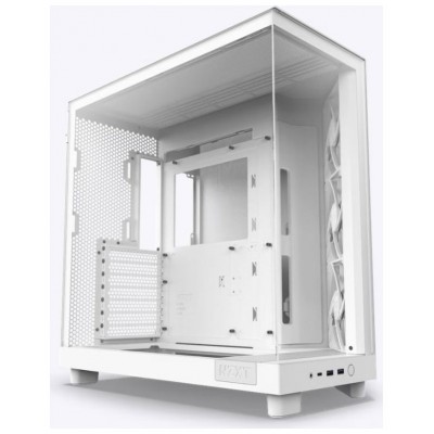 CAJA ATX SEMITORRE NZXT H6 FLOW BLANCA CRISTAL TINTADO en Huesoi