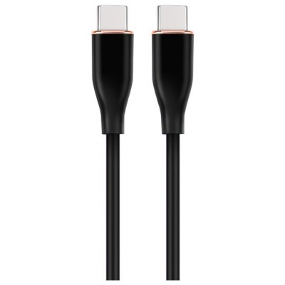 CABLE DE CARGA Y DATOS GEMBIRD (PD) TIPO-C SILICONA ALTA CALIDAD 1,5M NEGRO en Huesoi