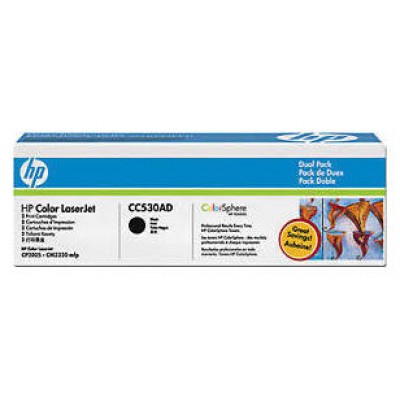 HP Laserjet Color CP2025,CM2320 Pack 2 Toner Negro 3.500 pag. en Huesoi