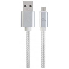 CABLE USB  GEMBIRD TRENZADO ALGODÓN CONECTORES METÁLICOS, 1,8 M en Huesoi