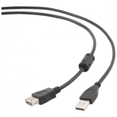 Gembird Cable USB 2.0  A/M-A/H 1,8 Mts Ngr Ferr en Huesoi