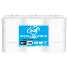 PAQUETE 18 ROLLOS PAPEL HIGIENICO 2C ST M45 TISOFT CE070 (Espera 4 dias) en Huesoi