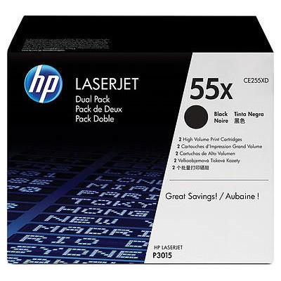 HP Laserjet P3011/P3015/M521 Toner Negro, 12.500 Paginas (Pack 2) en Huesoi