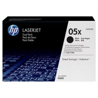TONER HP CE505XD ( PACK 2UD)  NEGRO 6.500PAG ALTA (Espera 4 dias) en Huesoi