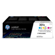 HP Laserjet Pro M252n 201X Pack 3 Toner Alta Capacidad Cyan/Magenta/Yellow en Huesoi