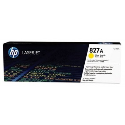 Cartucho de toner original LaserJet HP 827A amarillo en Huesoi