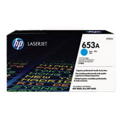 HP LaserJet Enterprise Flow MFP M680f 653A Toner Cian en Huesoi