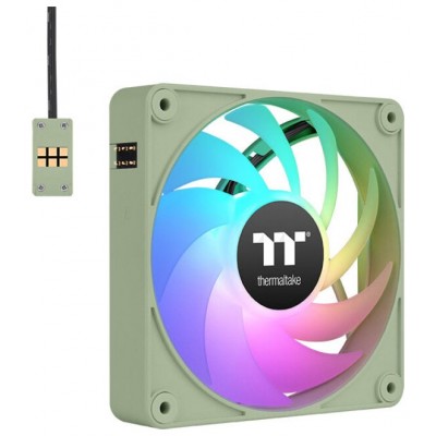 VENTILADOR MAGNETICO DE CAJA THERMALTAKE CT120 EX ARGB 3XVENT VERDE MATCHA en Huesoi