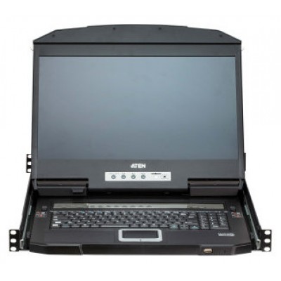 ATEN Consola LCD panorámica multiview dual rail con switch KVM integrado HDMI USB de 4 puertos (Espera 4 dias) en Huesoi