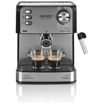 CAFETERA SUPER ESPRESSO 20 BAR NEGRO HAEGER (Espera 4 dias) en Huesoi