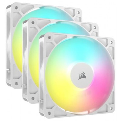VENTILADOR AUXILIAR RS120 A-RGB 120MM WHITE TRIPLE PACK CORSAIR (Espera 4 dias) en Huesoi
