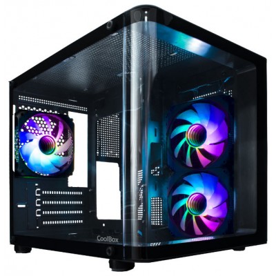 COOLBOX CHASIS MATX GM100 CRISTAL 3XVENT.ARGB en Huesoi