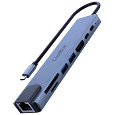 Coolbox M.DOCK C81 USB-C/1PD/2USB-A/HDMI/SD/MSD/RJ en Huesoi