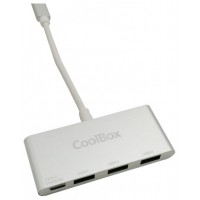 HUB USB-C COOLBOX 3 USB 3.0(A) + POWERDELIVERY en Huesoi