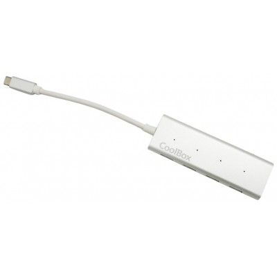 HUB TYPE-C 4 PUERTOS USB3.0 ALU3-C ALUMINIO COOLBOX (Espera 4 dias) en Huesoi