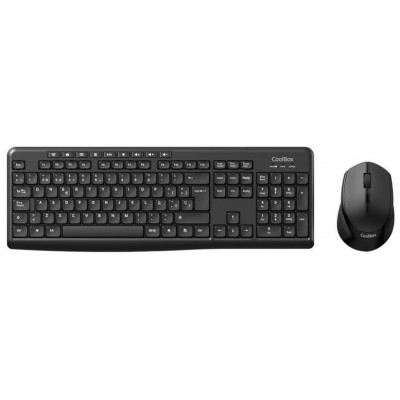 TECLADO Y MOUSE COOLBOX WIRELESS 2.4GHz 1600dpi en Huesoi