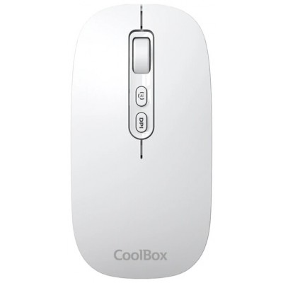 Coolbox Ratón W02-IA Inalámbrico RF+BT Blanco en Huesoi