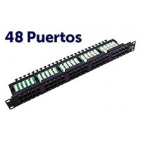 Panel de Parcheo 48 Puertos Krone UTP CAT6 Enracable 19” en 1U Negro CROMAD (Espera 2 dias) en Huesoi