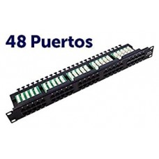 Panel de Parcheo 48 Puertos Krone UTP CAT6 Enracable 19” en 1U Negro CROMAD (Espera 2 dias) en Huesoi