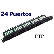 Panel de Parcheo 24 Puertos Krone FTP CAT6 Enracable 19” en 1U Negro CROMAD (Espera 2 dias) en Huesoi