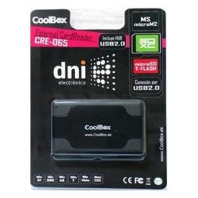 LECTOR TARJETA MEMORIA EXTERNO CRE-065 COOLBOX DNIe en Huesoi