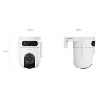EZVIZ CAMARA VIGILANCIA H9C EXT LENTE DUAL 3K+3K VISION NOCT COLOR 360 WIFI WH en Huesoi