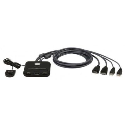 ATEN Switch KVM USB FHD HDMI de 2 puertos en formato cable (Espera 4 dias) en Huesoi