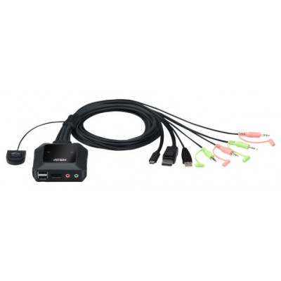 ATEN Switch KVM en formato cable híbrido DisplayPort de 2 puertos USB-C (Espera 4 dias) en Huesoi